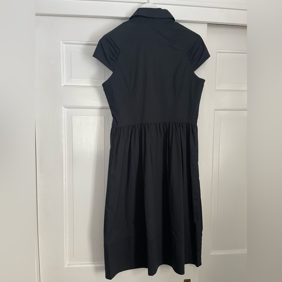 MARTIN + OSA lightweight cotton twill black shirt dress cap sleeve size 4 - Picture 6 of 7